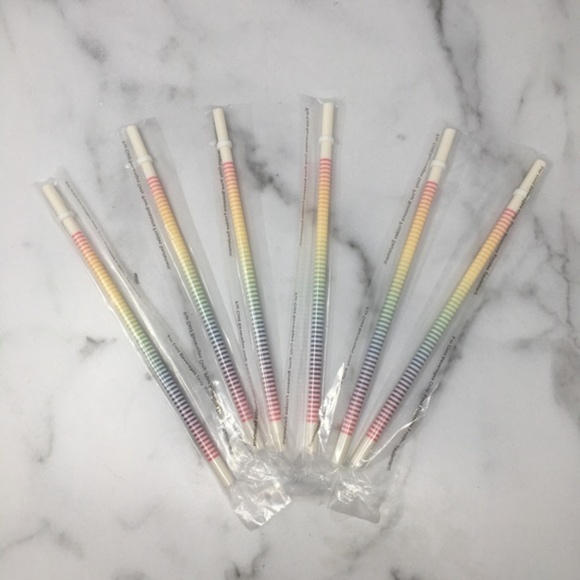Starbucks Other - 6 Starbucks Rainbow Striped Reusable Straws